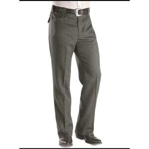 Circle S Western Dress Ranch Pants Grey Heather Charcoal NEW Unhemmed Size 35